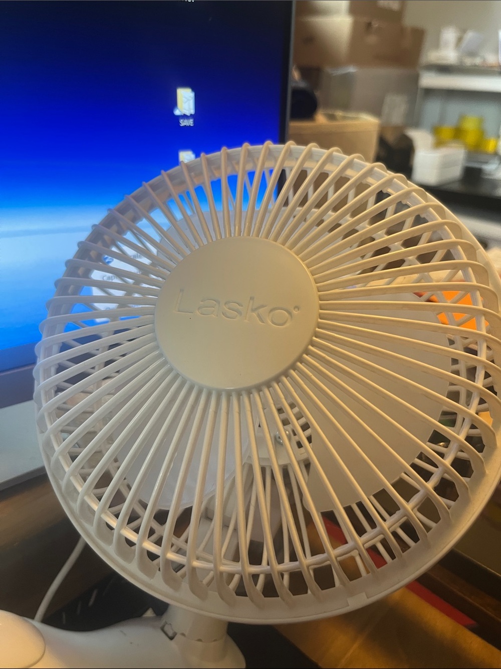 Lasko White Personal Desk Fan – Compact Quiet Cooling